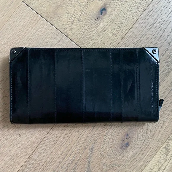 Alexander Wang black eel wallet